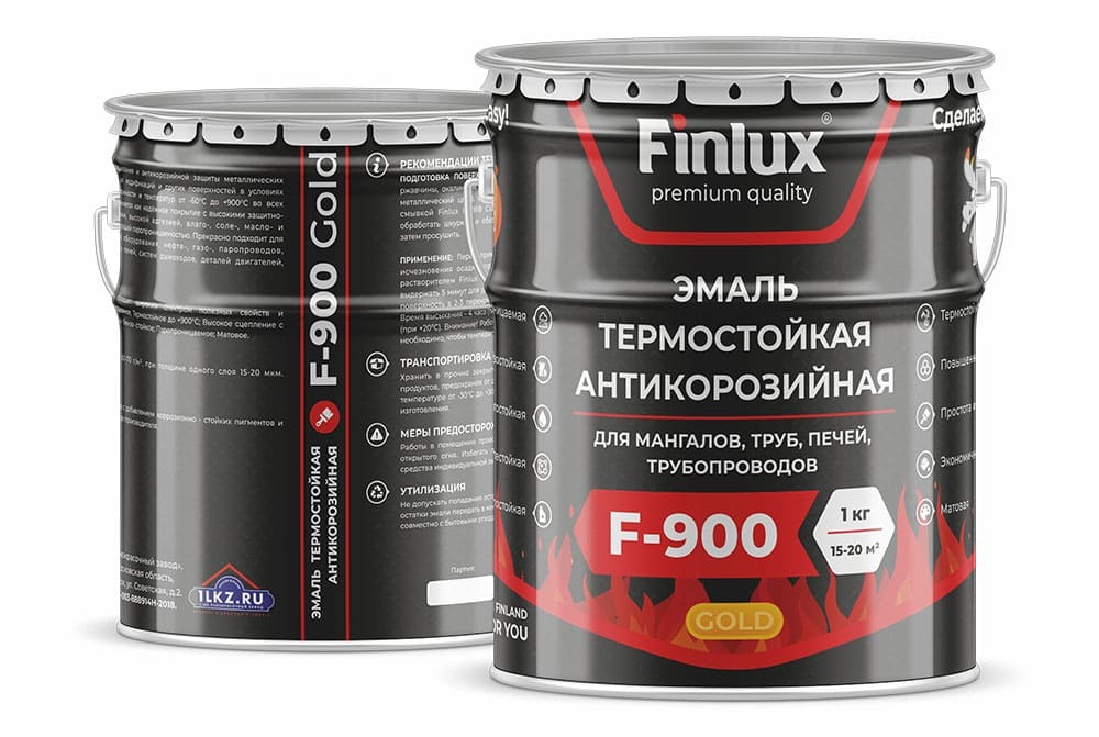 Эмаль термостойкая Finlux F-900 Gold