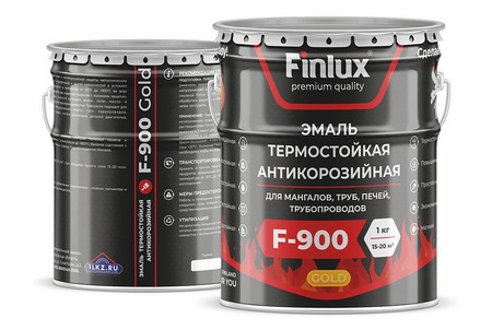 Купить эмаль термостойкую антикорозийную Finlux F-900 Gold