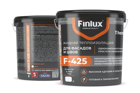 Купить жидкую теплоизоляцию для фасадов и швов Finlux F-425 Gold