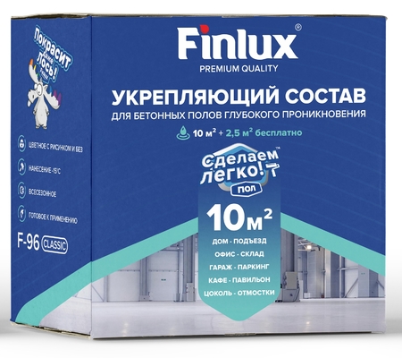 Купить укрепляющий состав для бетонных полов Finlux F-96 Сlassic - ПОЛ ПРАЙМ.